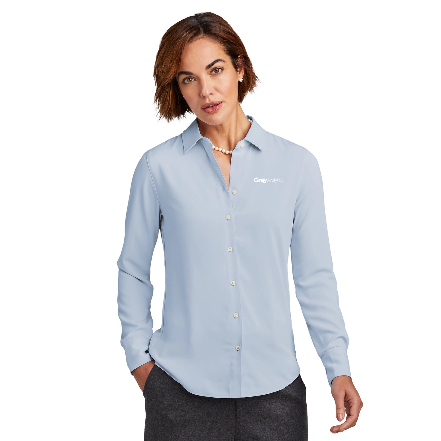 Brooks Brothers Women’s Full-Button Satin Blouse - BB18007