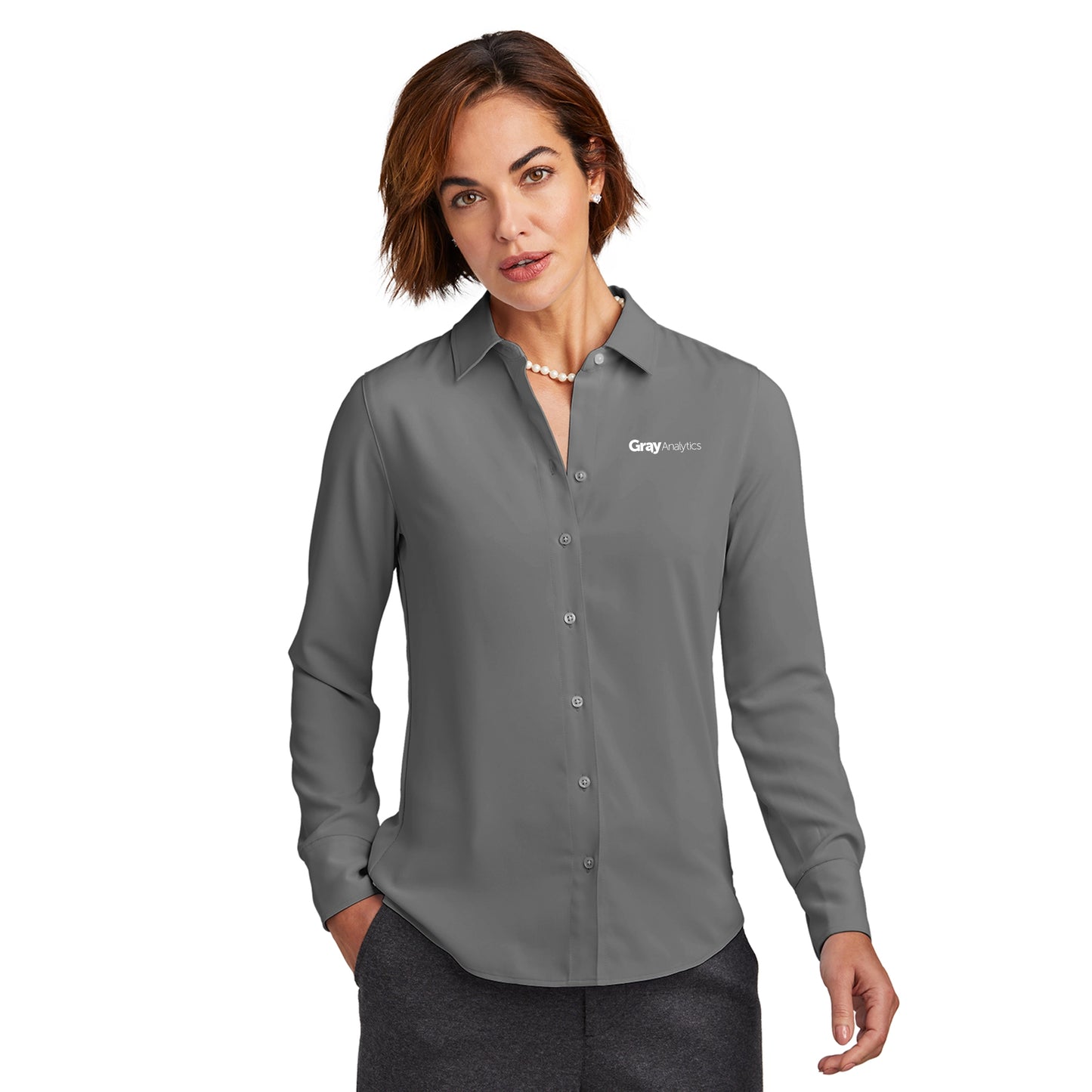 Brooks Brothers Women’s Full-Button Satin Blouse - BB18007