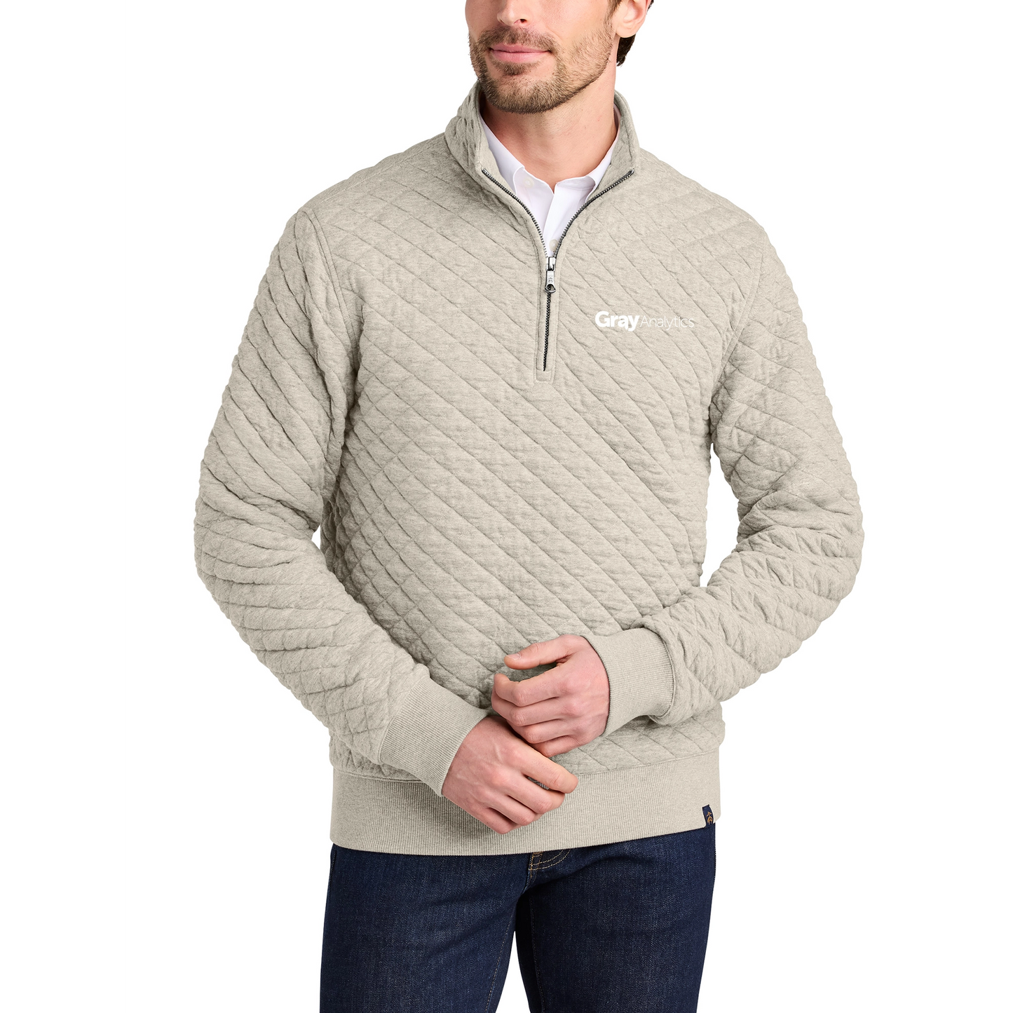 MEN'S Brooks Brothers Diamond Quilt Quarter Zip - BB18212