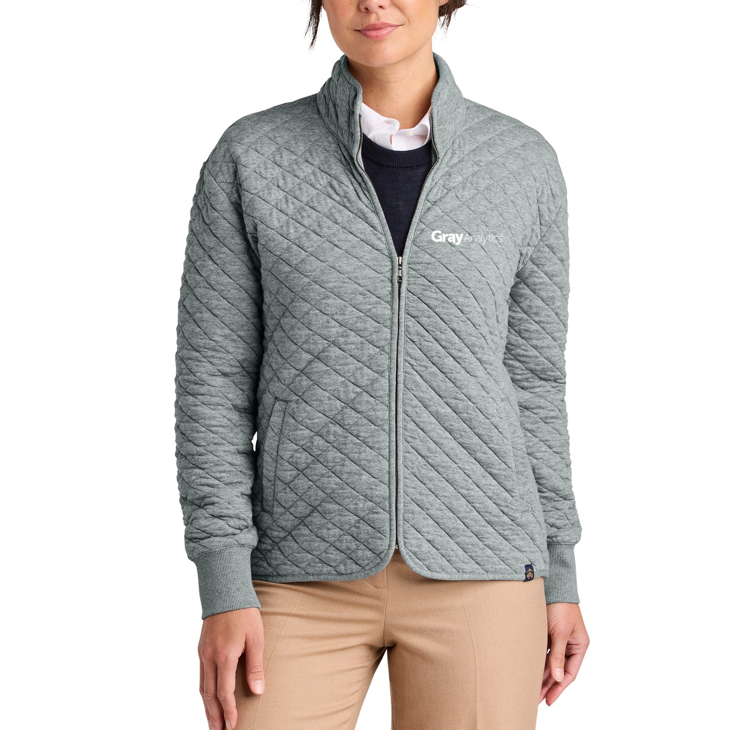 WOMEN'S Brooks Brothers® Diamond Quilt Full-Zip - BB18213