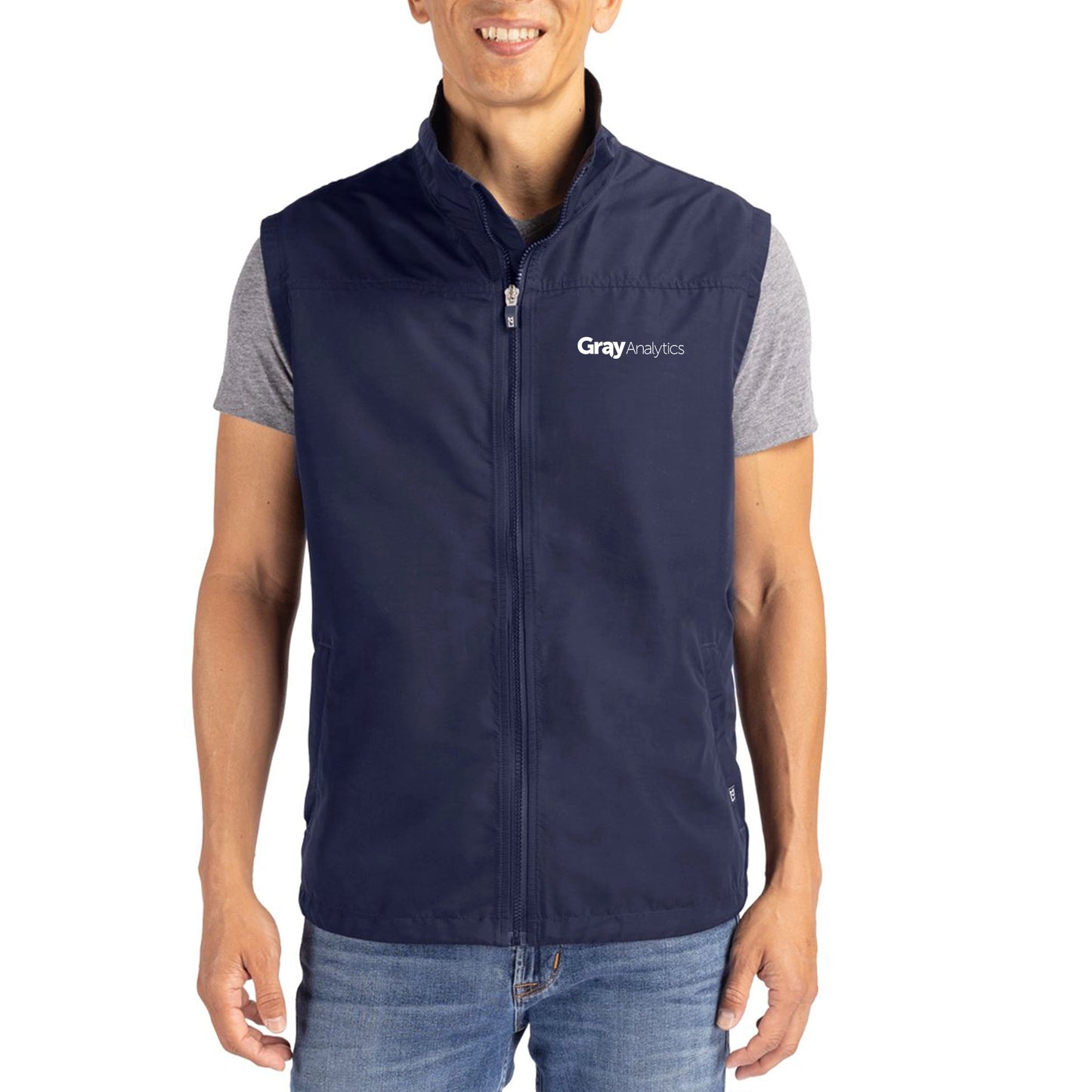 MEN'S Cutter & Buck Charter Eco Full-Zip Vest (TALL) - BCO00083
