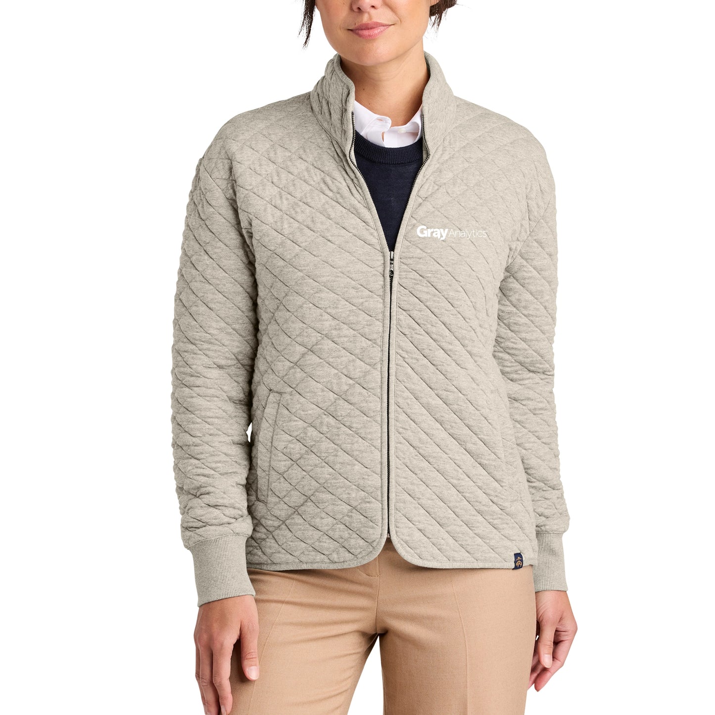 WOMEN'S Brooks Brothers® Diamond Quilt Full-Zip - BB18213