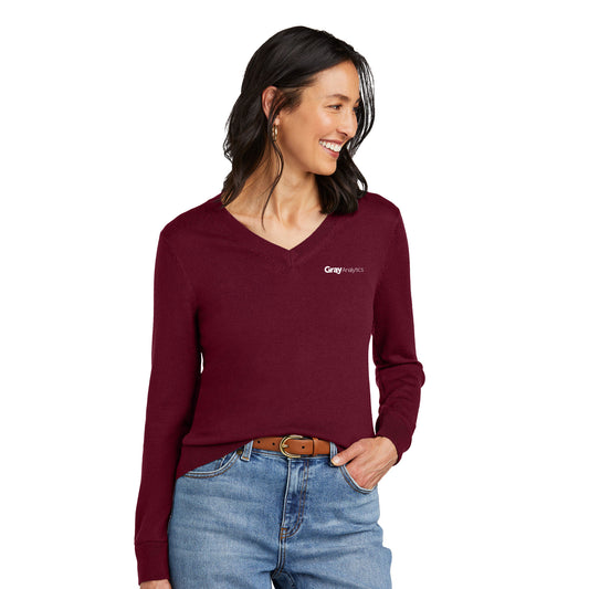 Brooks Brothers  Women’s Washable Merino V-Neck Sweater - BB18411