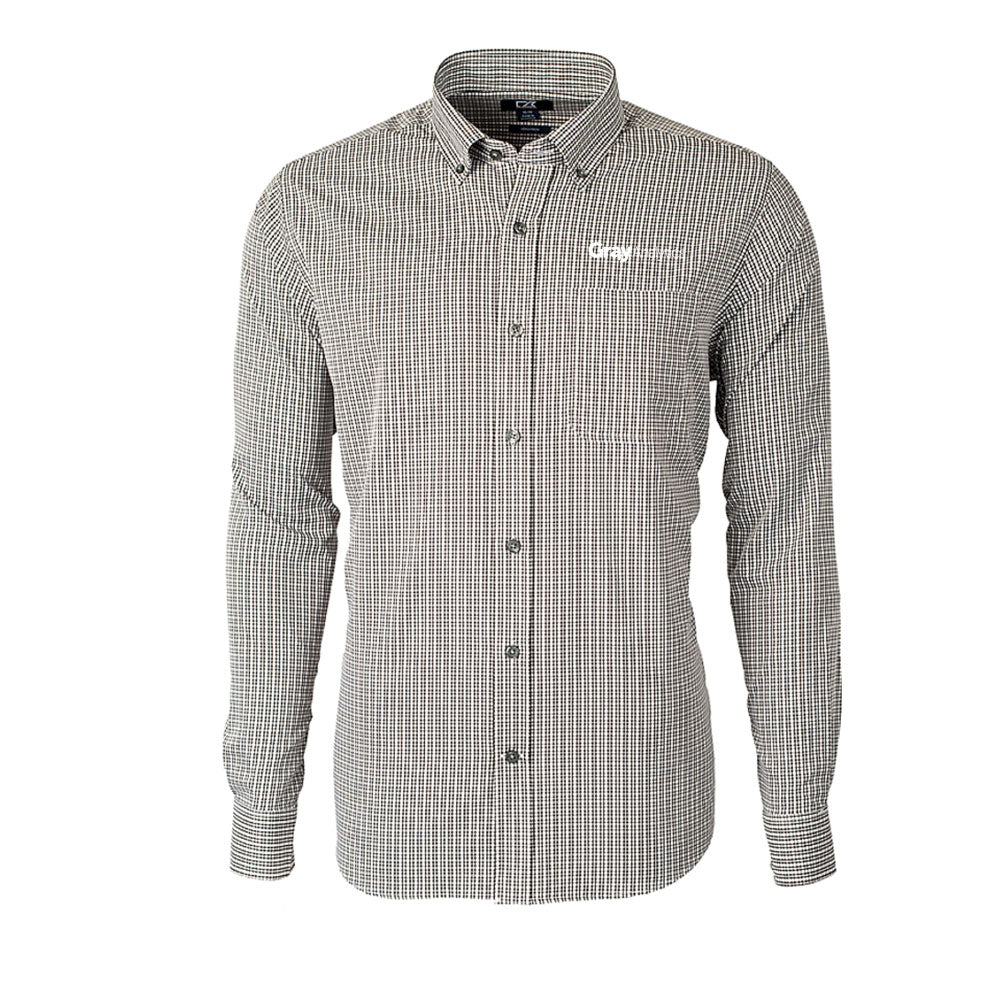 TALL - Men's Cutter + Buck Versatech Plaid Button Down - BCW00224