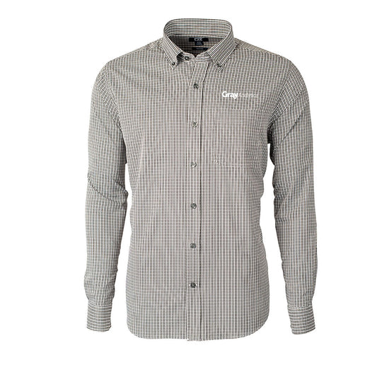 TALL - Men's Cutter + Buck Versatech Plaid Button Down - BCW00224