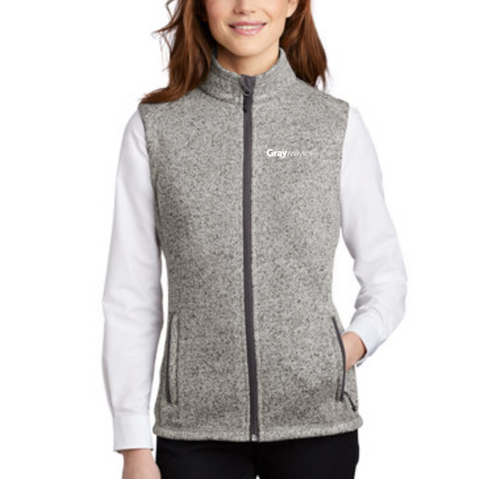 Ladies Port Authority Sweater Fleece Vest - L236