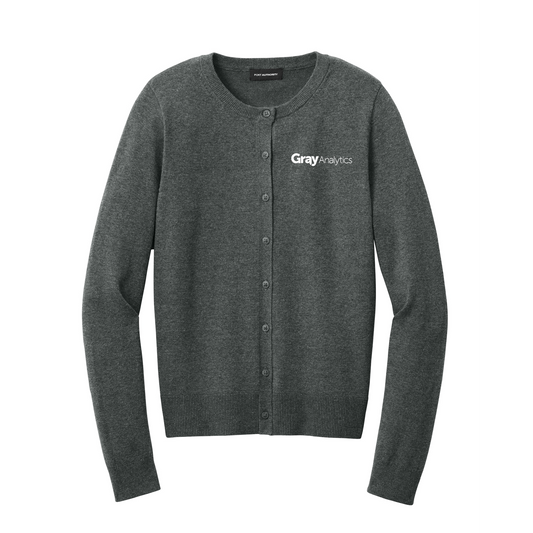WOMEN'S Port Authority® Easy Care Crewneck Cardigan Sweater - LSW2870