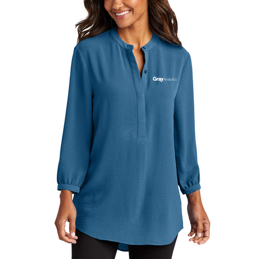 WOMEN'S Port Authority® 3/4-Sleeve Textured Crepe Tunic - LW713