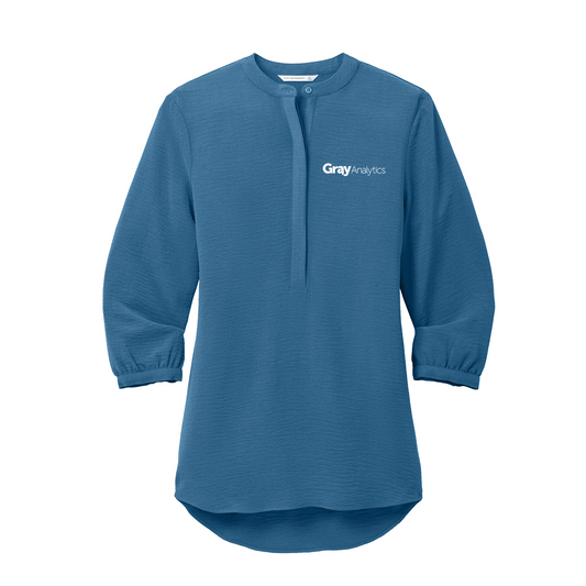 WOMEN'S Port Authority® 3/4-Sleeve Textured Crepe Tunic - LW713