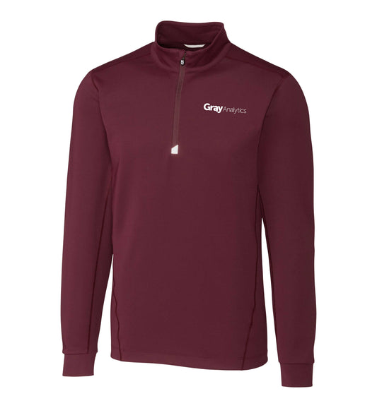 Men's Cutter & Buck Traverse Stretch Eco Quarter Zip Pullover - MCK00067