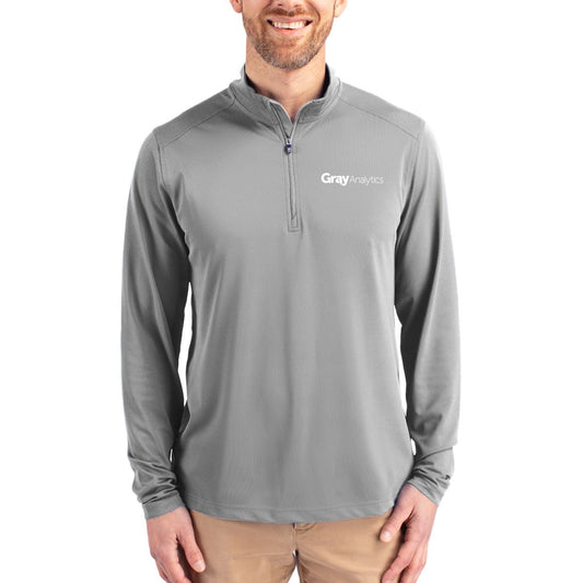 MEN'S Cutter & Buck Virtue Eco Pique Recycled Quarter Zip Pullover (Includes TALL) - MCK01187/BCK01187