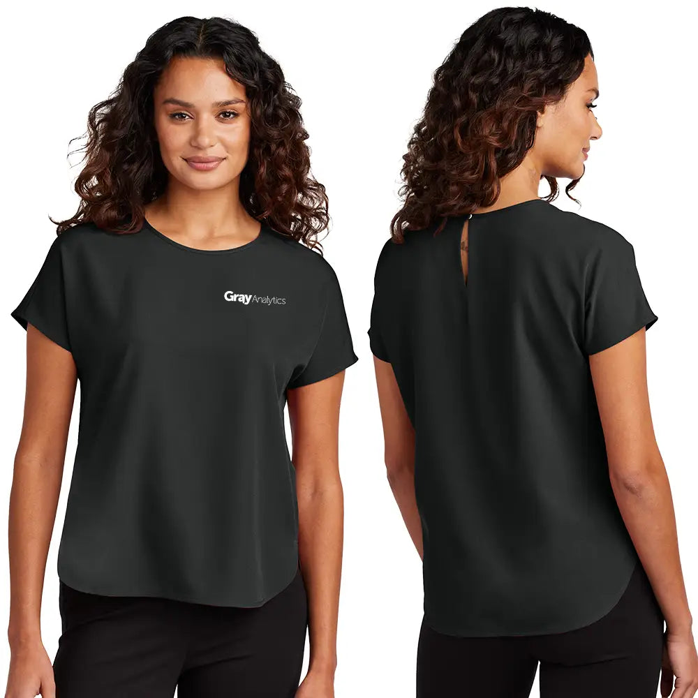 Ladies Mercer + Mettle Stretch Crepe Crew - MM2015