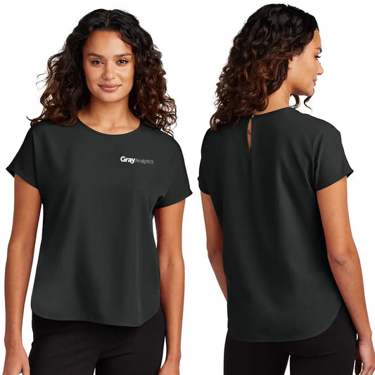 Ladies Mercer + Mettle Stretch Crepe Crew - MM2015