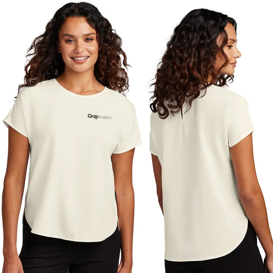 Ladies Mercer + Mettle Stretch Crepe Crew - MM2015