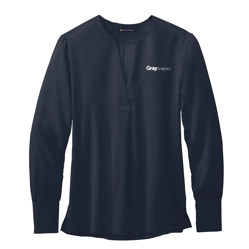 Brooks Brothers® Women’s Open-Neck Satin Blouse - BB18009
