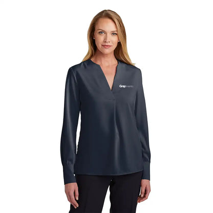 Brooks Brothers® Women’s Open-Neck Satin Blouse - BB18009