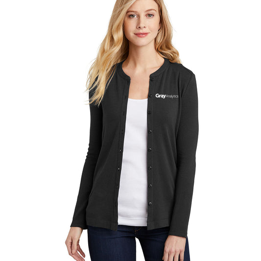 Port Authority® Ladies Concept Stretch Button-Front Cardigan - LM1008